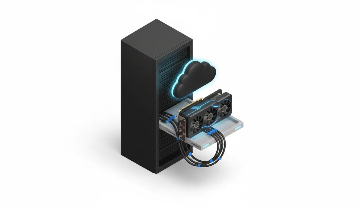 Выдвинутый лоток серверной стойки с видеокартой RTX 5090 32 ГБ — RTX 5090: аренда сервера в дата-центре