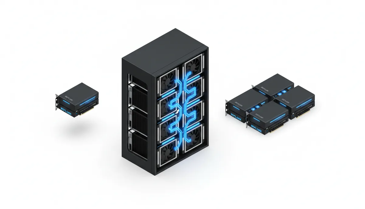Серверная платформа с восемью ускорителями NVIDIA H100, соединёнными NVLink