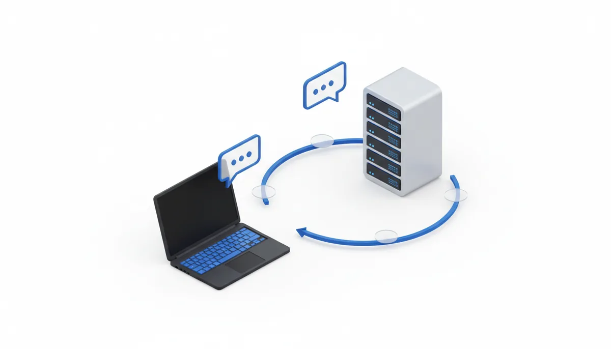Диалог ноутбука с GPU-сервером, на котором работает модель Llama